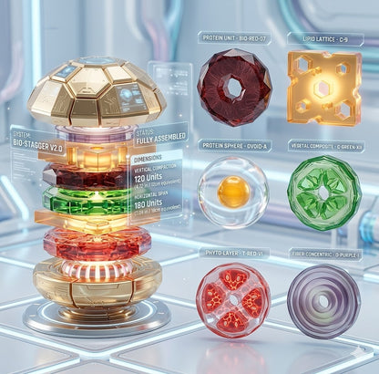 Kids Wooden Play Food Burger Set - Fun Montessori Stacking Puzzle Gift - Creative Kitchen Role-Play Educational Toy for Boys & Girls