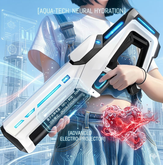 Motorized Water Blaster Toy - High-Speed Automatic Electric Water Gun for Boys & Adults - Continuous Shoot Summer Outdoor Pool Game