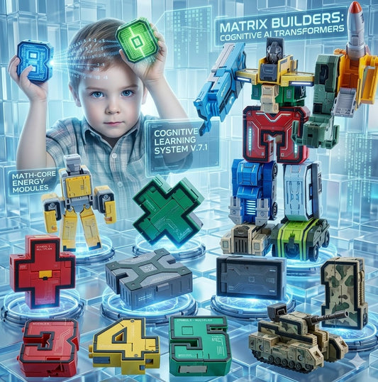 Transforming Alphabet & Number Robot Toys - Educational STEM Car Action Figures for Kids Math & ABC Learning