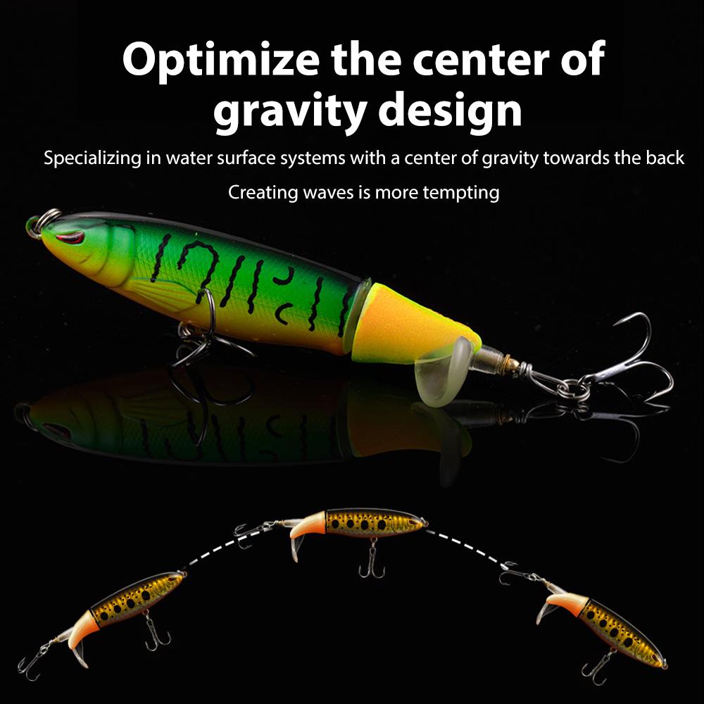PKNEW 🪝 Artificial Fishing Lure, 13.5g Simulation Fishing Lure with Hook, Fishing Accessories for Outdoor Fishing Equipment, 10cm Whopper Plopper, Swimbaits, Fishing Lure Bait