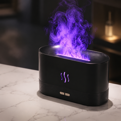 PKNEW® Flame-Effect Air Aroma Diffuser with 7-Color LED&Auto-Off Protection for Home & Office🔥