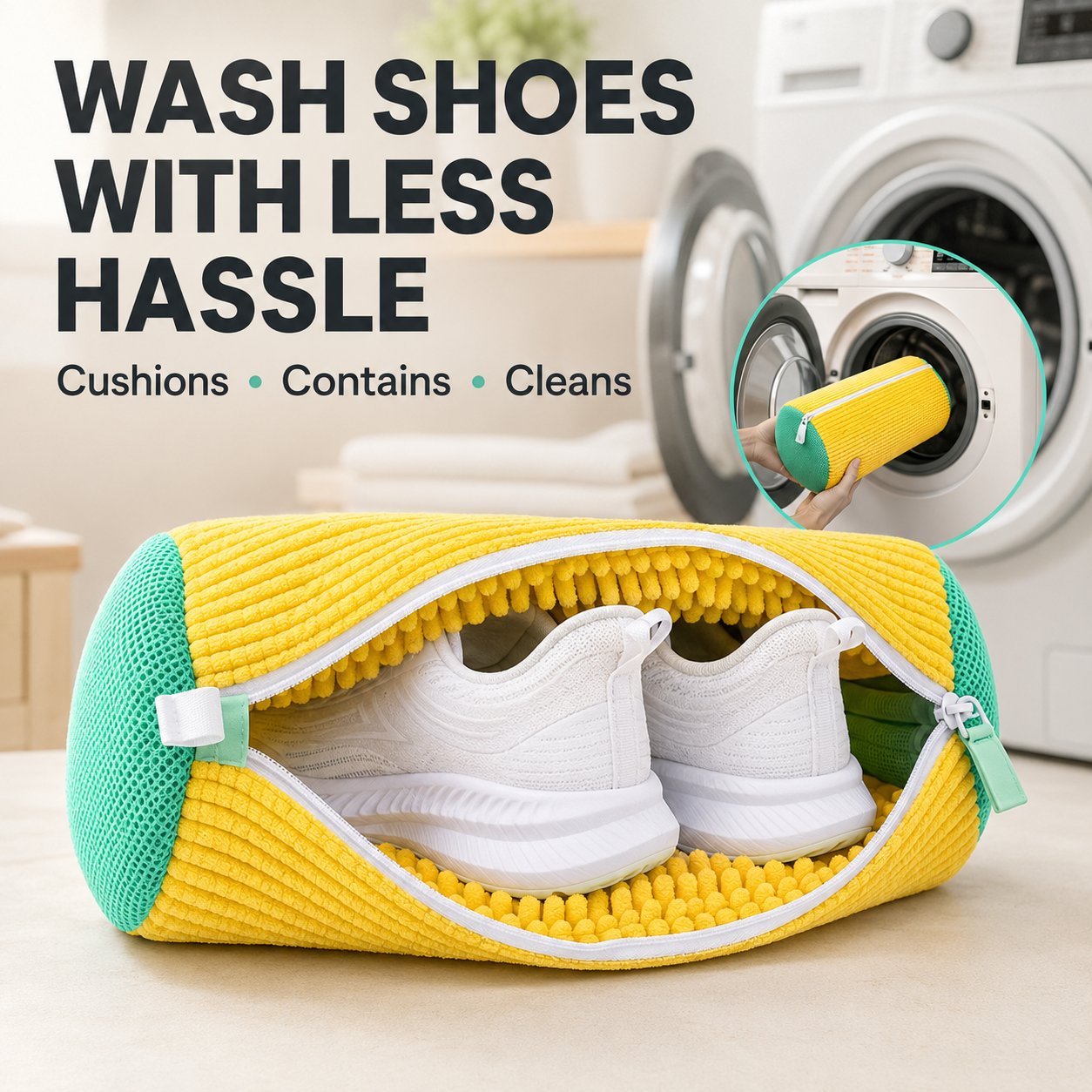 Last Day Sale 50% off🔥BLUESHOT® Shoe Washing Machine Bag – Durable Laundry Protector for Sneakers
