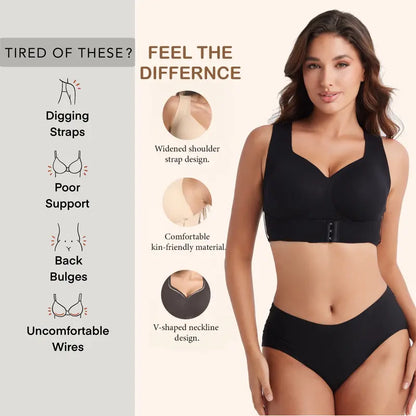 BULESHOT® 2026 Posture Bra, women’s beige wireless bra, soft breathable non-removable molded cup