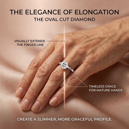 The Forever Upgrade: Flawless Oval Cut Two-Tone Solitaire Ring in 14K Solid Gold--Last Day Sale-90% OFF💍