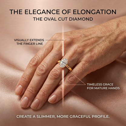 The Forever Upgrade: Flawless Oval Cut Two-Tone Solitaire Ring in 14K Solid Gold--Last Day Sale-90% OFF🔥
