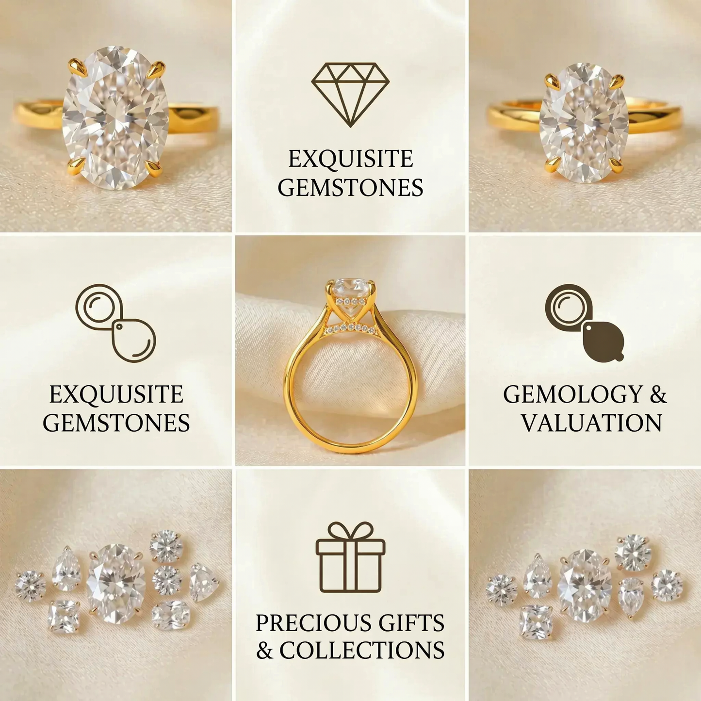 The Forever Upgrade: Flawless Oval Cut Two-Tone Solitaire Ring in 14K Solid Gold--Last Day Sale-90% OFF🔥