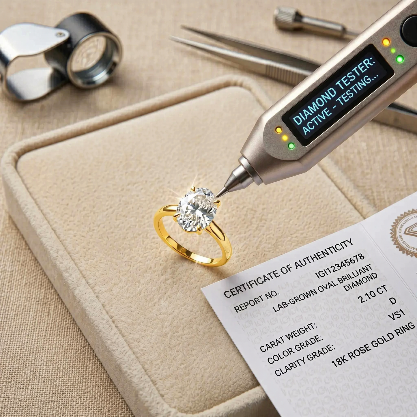 The Forever Upgrade: Flawless Oval Cut Two-Tone Solitaire Ring in 14K Solid Gold--Last Day Sale-90% OFF🔥