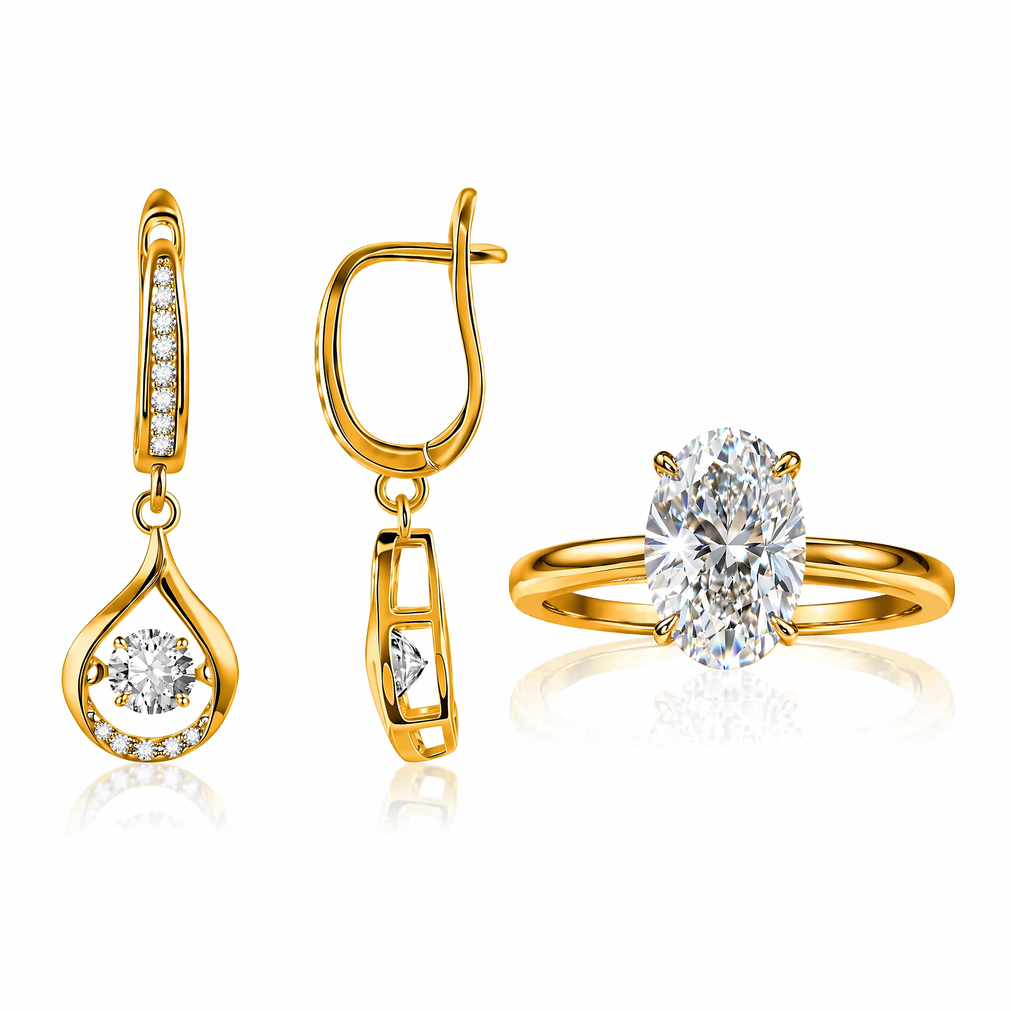 Elegant Ring & Earrings Set