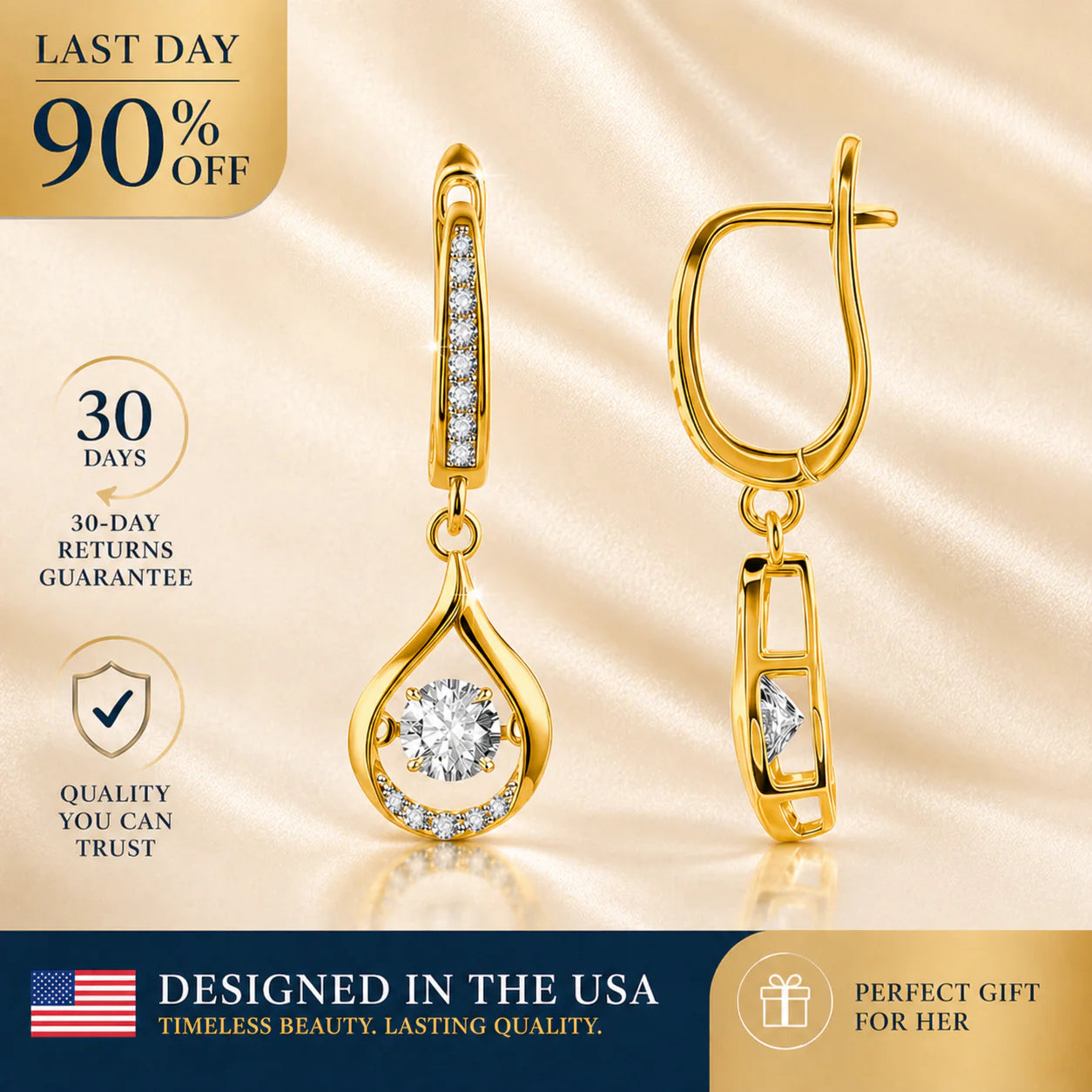 🔥🔥 90% OFF TODAY: 1-Carat "Dancing" Moissanite Earrings – The Pure S925 Comfort & Sparkle You Deserve 💖