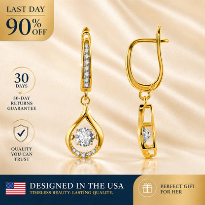 🔥🔥 90% OFF TODAY: 1-Carat "Dancing" Moissanite Earrings – The Pure S925 Comfort & Sparkle You Deserve 💖