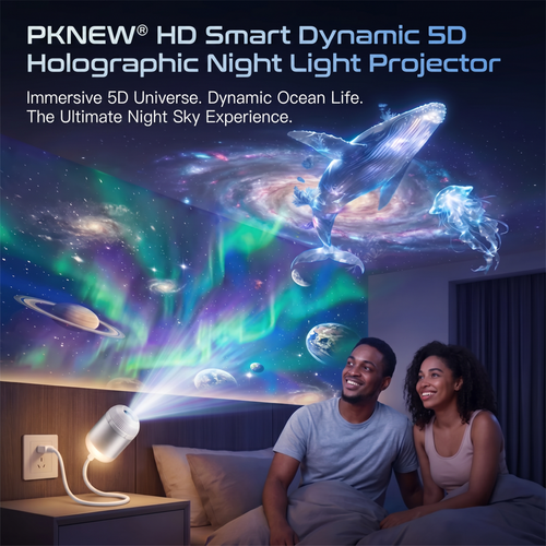 Extra 30% off on sale items | PKNEW® NEXT-GEN SMART PROJECTION HD Smart Dynamic 5D Holographic Night Light Projector✨