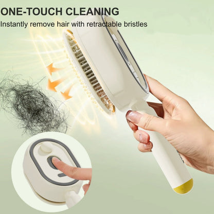 Devareon® 🥳 3-in-1 Electric Air Cushion Massage Comb with Mist Spray, Self-Cleaning Steam and Essential Oil Function, Rechargeable Scalp Massage Brush