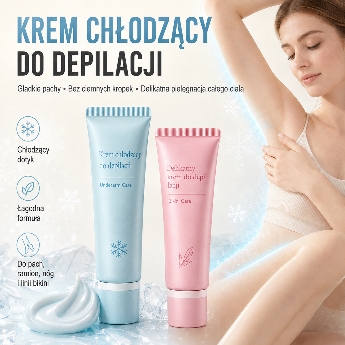 Delikatny krem do bezbolesnego usuwania owłosienia🔥odpowiedni zarówno dla kobiet, jak i mężczyzn