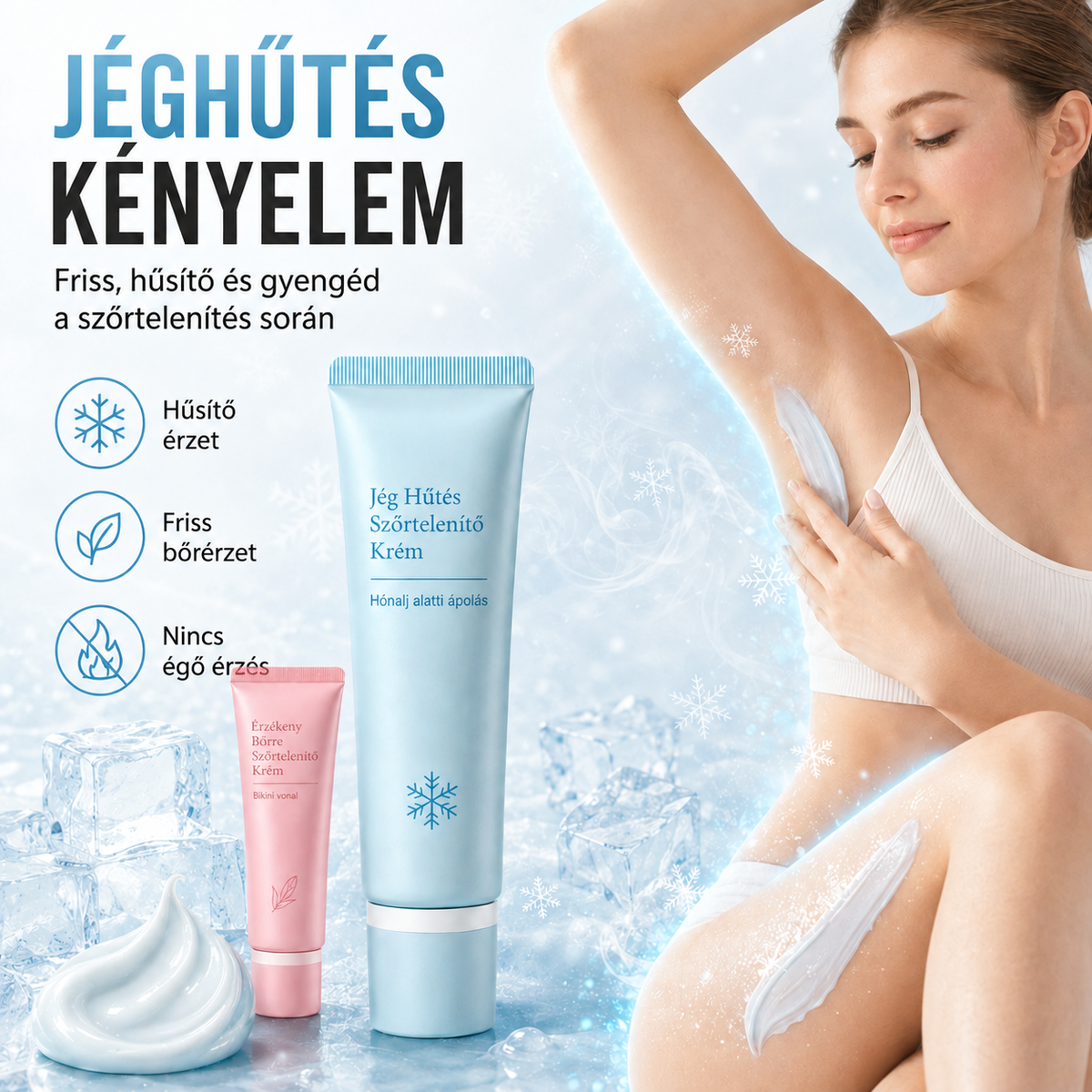 🔥🔥Kíméletes krém a fájdalommentes szőrtelenítéshez 🌟nők és férfiak számára egyaránt