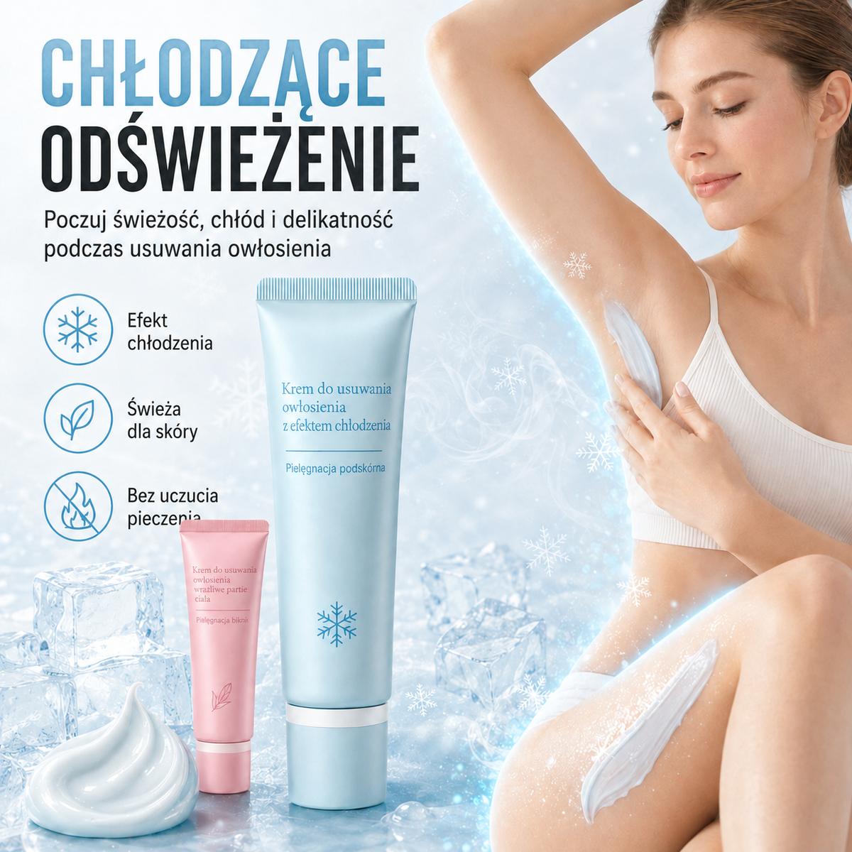 Delikatny krem do bezbolesnego usuwania owłosienia🔥odpowiedni zarówno dla kobiet, jak i mężczyzn